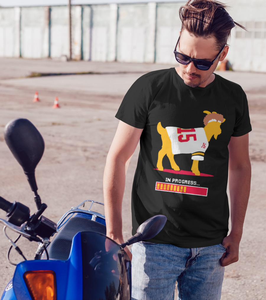 Goat In Progress Patrick Mahomes Kansas City Chiefs Number 15 T-Shirt