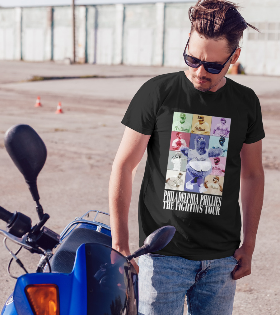 Philadelphia Phillies Phillie Phanatic The Fightins Tour Multicolor Baseball Players T-Shirt