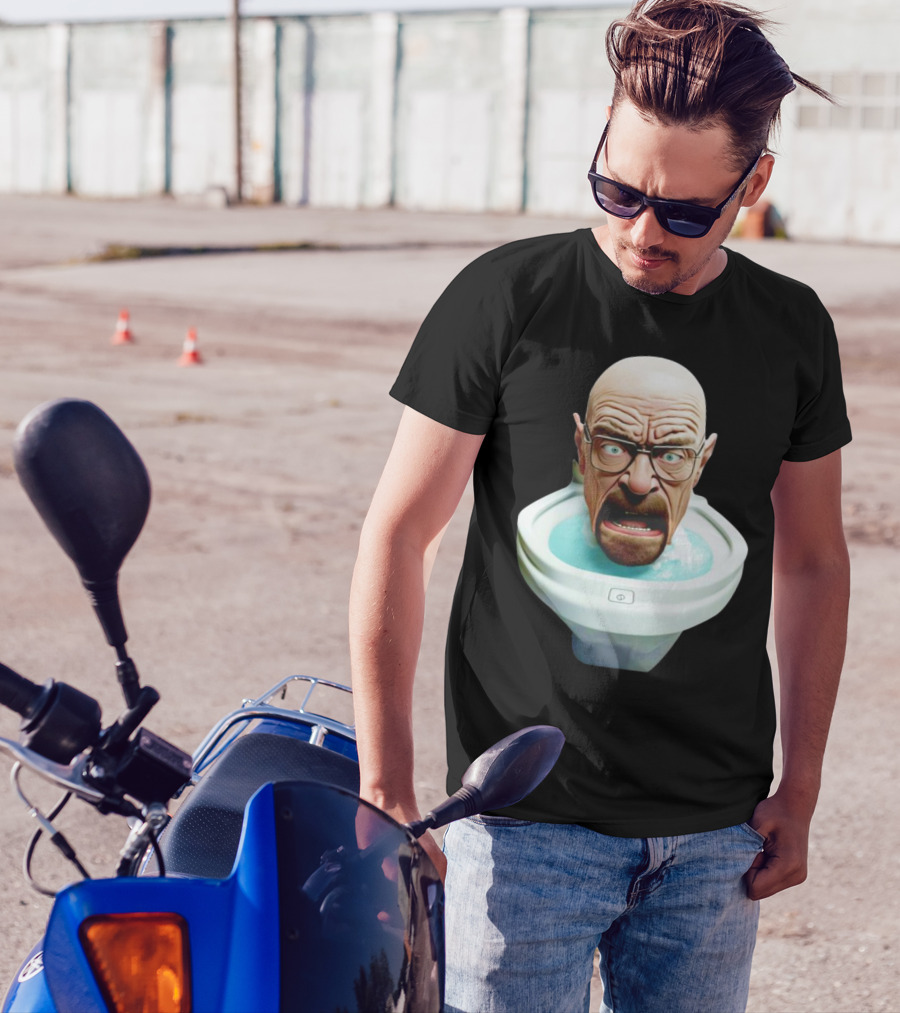 Walter White Toilet Skibidi Meme Face T-Shirt