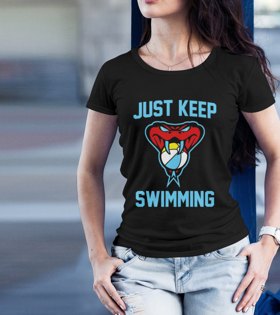 Just Keep Swimming Arizona Diamondbacks Snake Volleyball T-Shirt