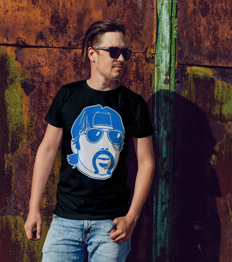Gardner Minshew Indianapolis Colts Face Horseshoe Sunglasses Hat T-Shirt