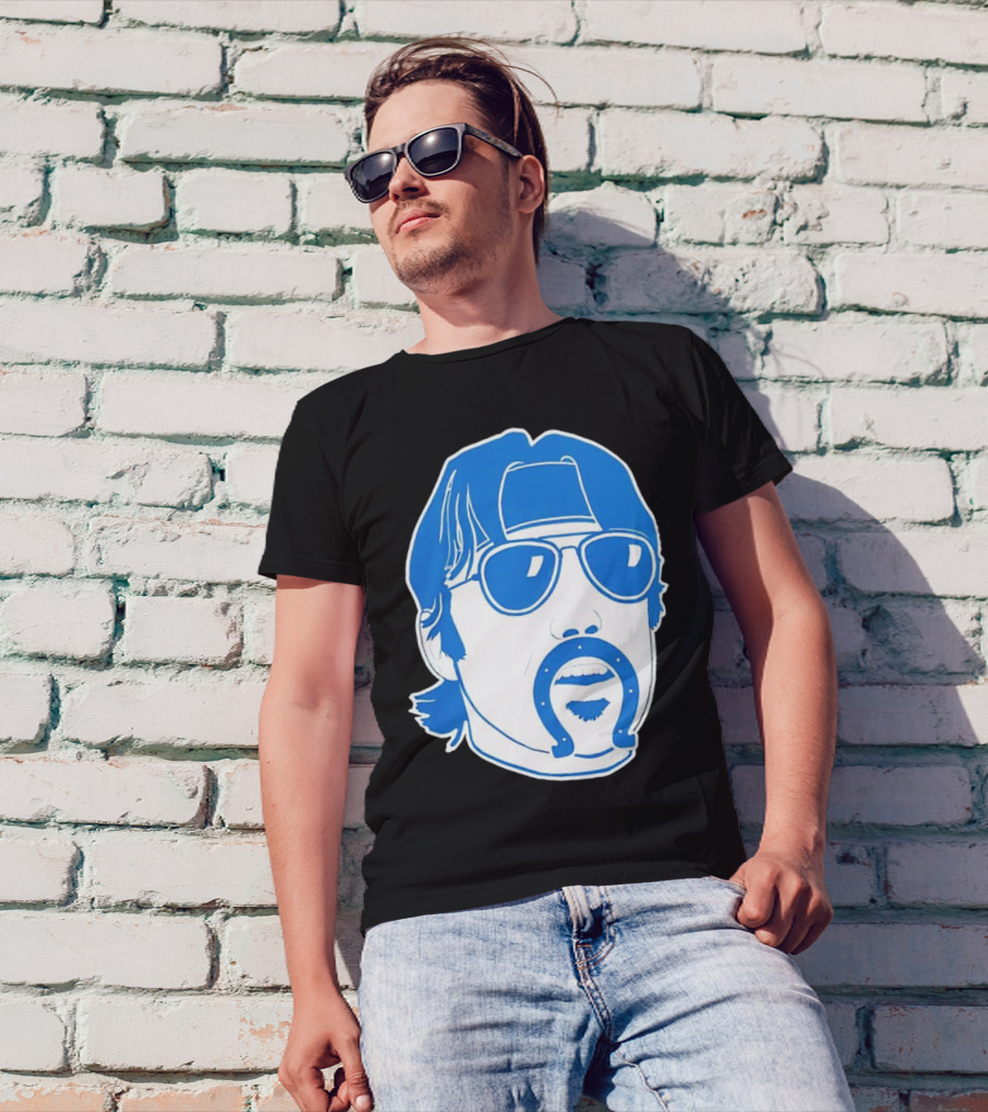 Gardner Minshew Indianapolis Colts Face Horseshoe Sunglasses Hat T-Shirt