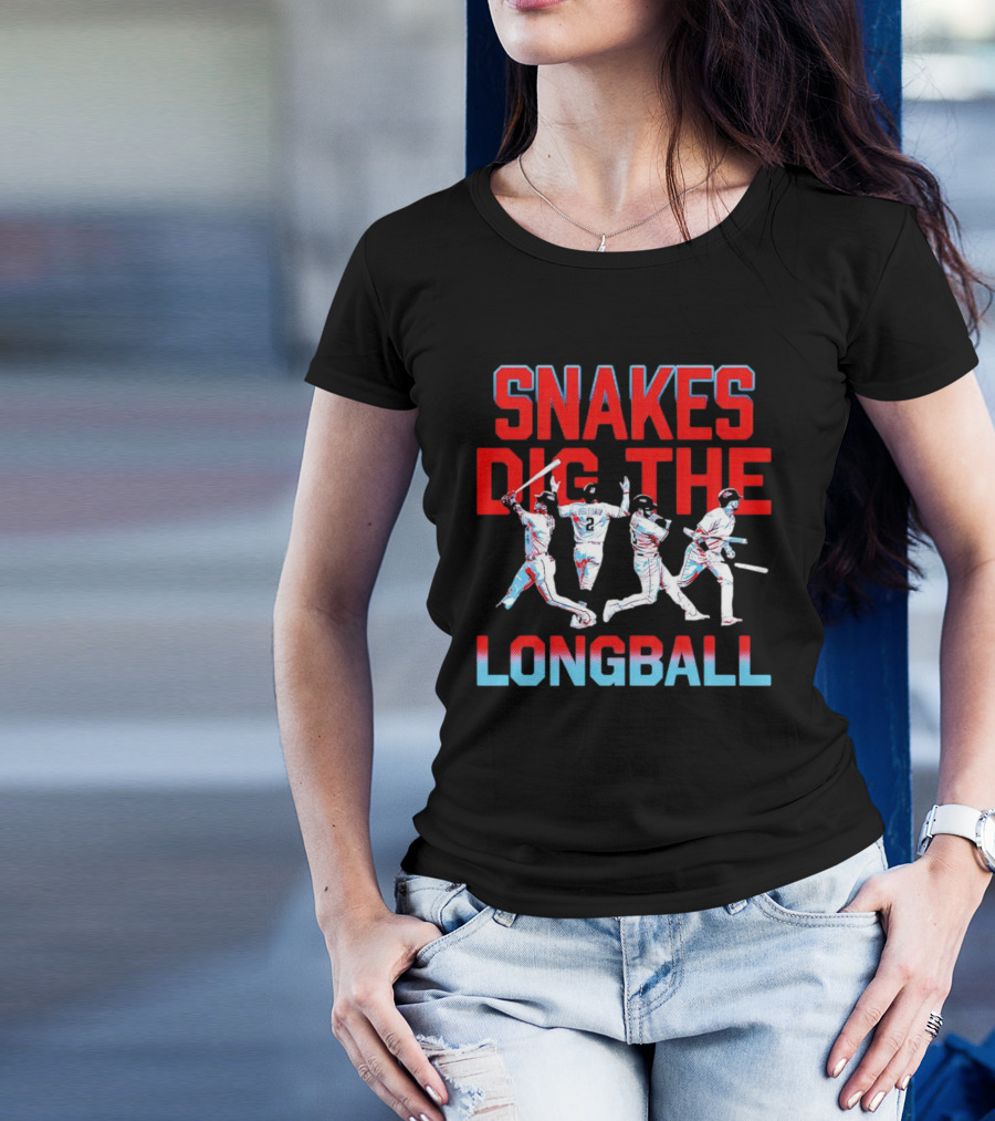 Arizona Diamondbacks Snakes Dig The Longball Players Graphics T-Shirt