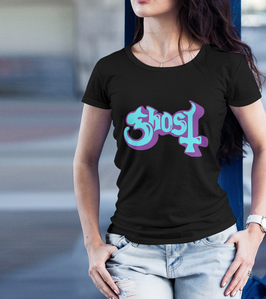 Ghost Purple Teal 70s T-Shirt