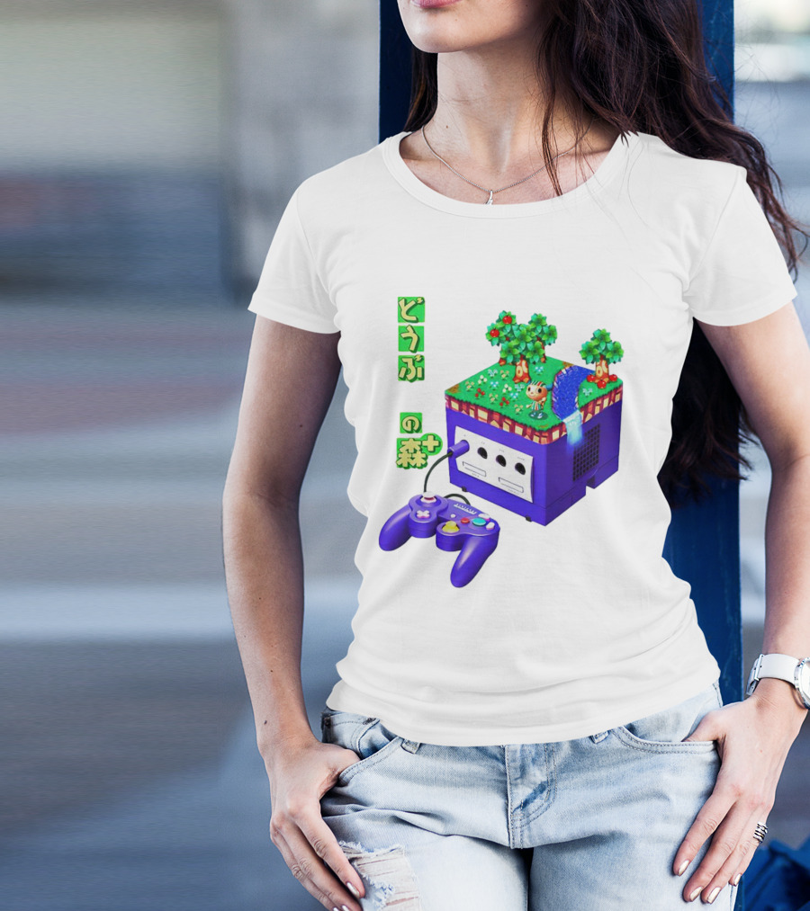Animal Crossing Dobutsu No Mori Plus GameCube Japanese Nintendo T-Shirt