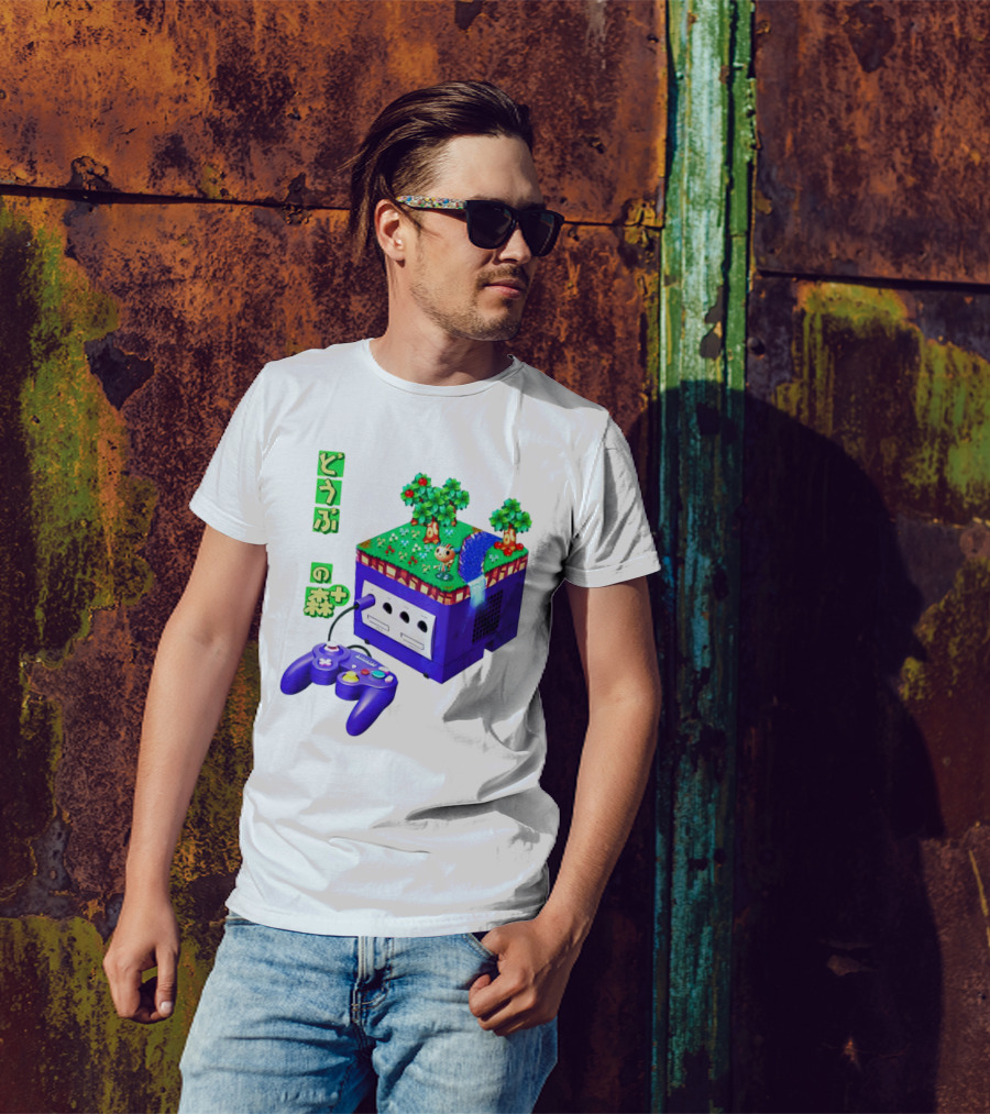 Animal Crossing Dobutsu No Mori Plus GameCube Japanese Nintendo T-Shirt