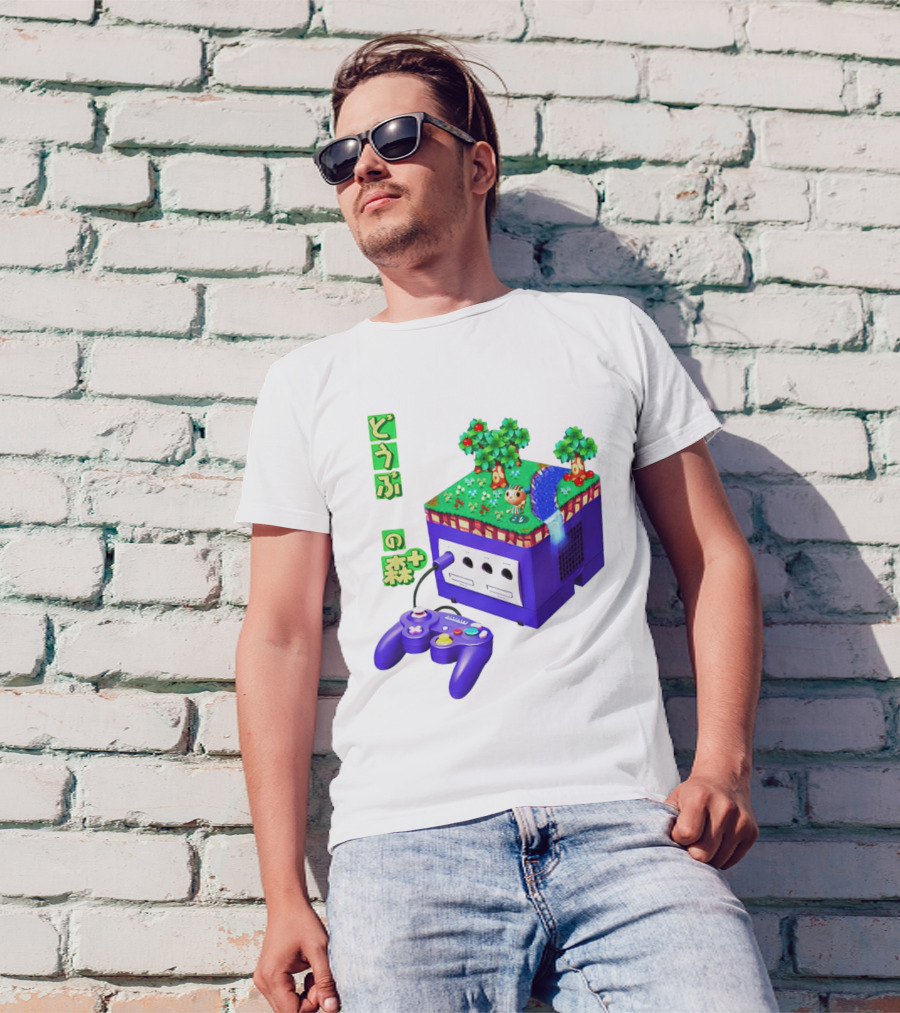 Animal Crossing Dobutsu No Mori Plus GameCube Japanese Nintendo T-Shirt