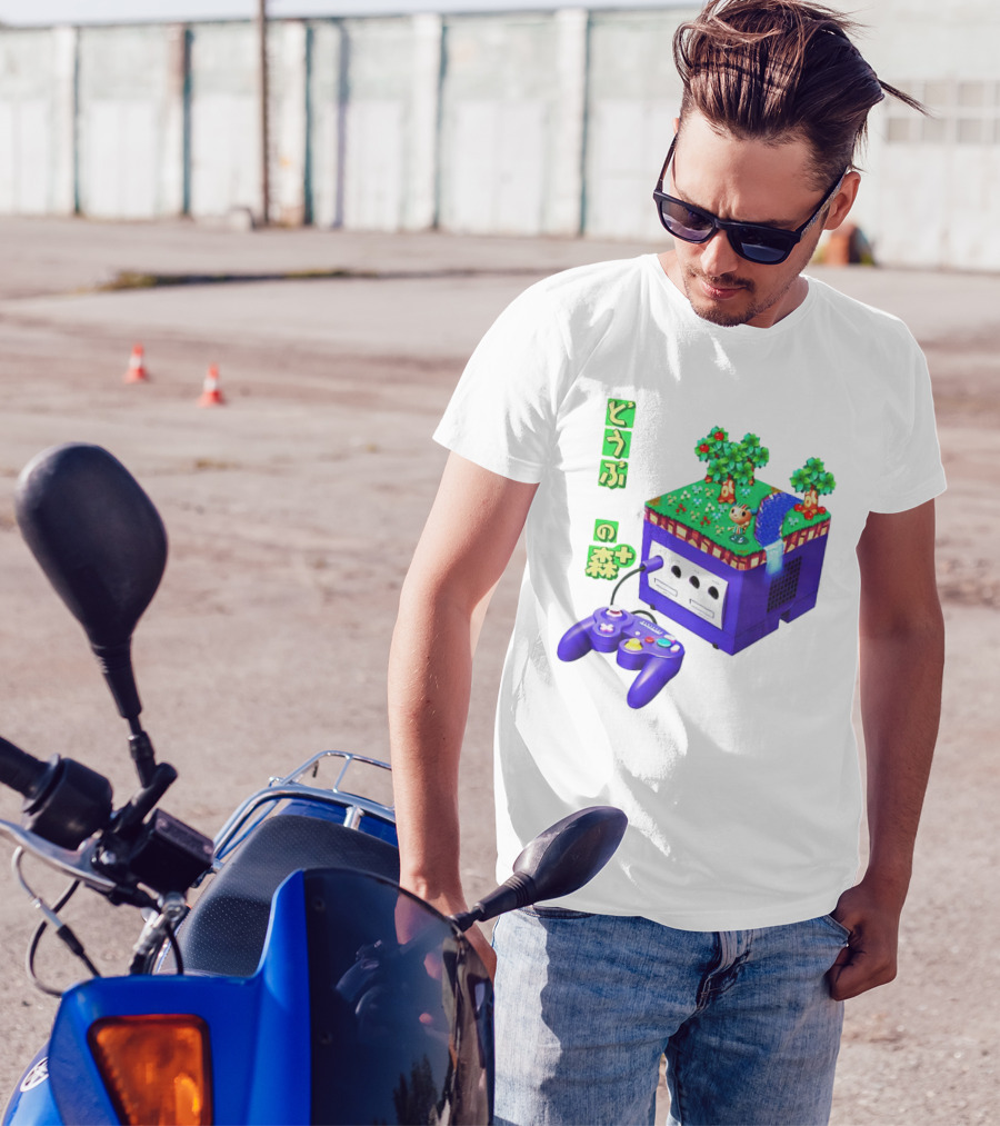 Animal Crossing Dobutsu No Mori Plus GameCube Japanese Nintendo T-Shirt