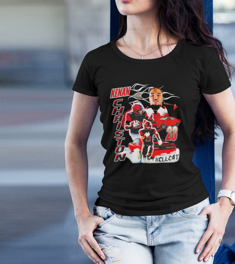 Kenan Christon 23 San Diego State Aztecs Hellcat Football And Sports Car T-Shirt