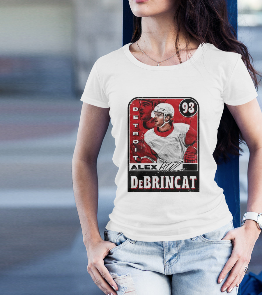 Alex DeBrincat Detroit 93 Hockey Player Card T-Shirt