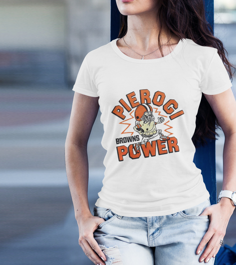 Cleveland Browns Pierogi Power Football Mascot T-Shirt