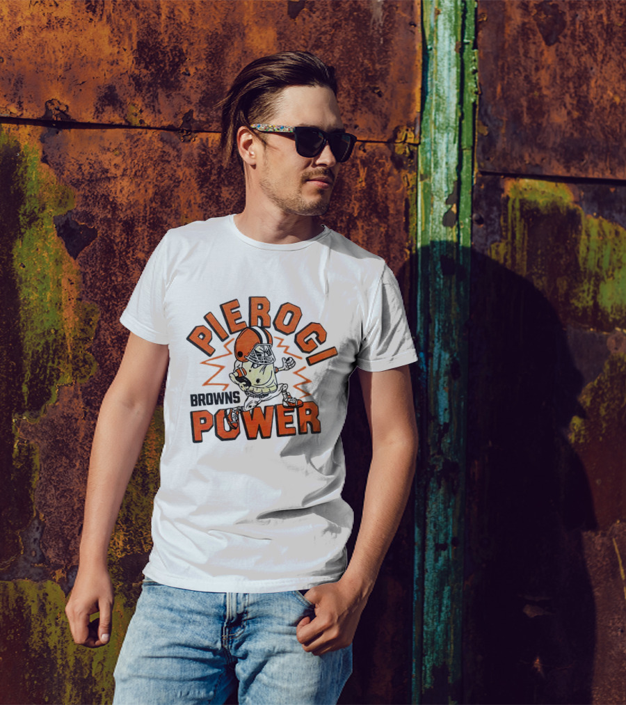 Cleveland Browns Pierogi Power Football Mascot T-Shirt