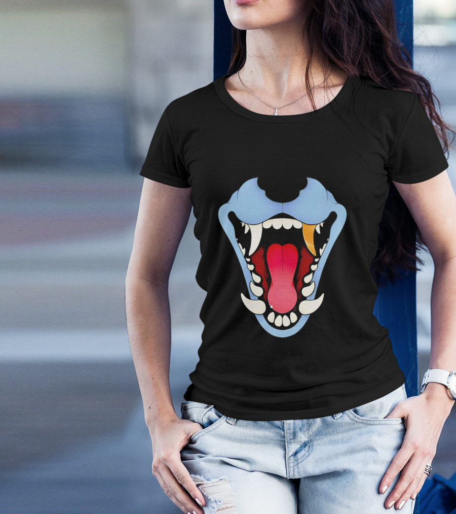 Slosh Dog Blue Maw Opened Red Tongue T-Shirt