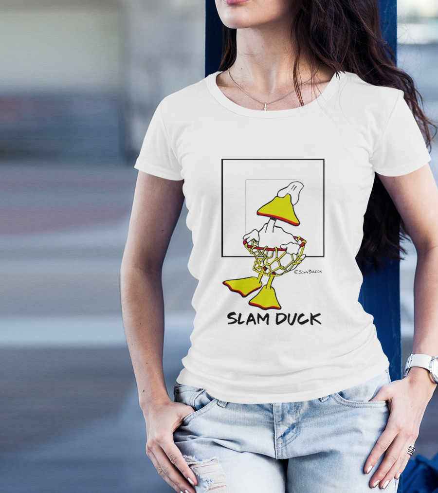 John Baron Slam Duck Basketball Humor T-Shirt