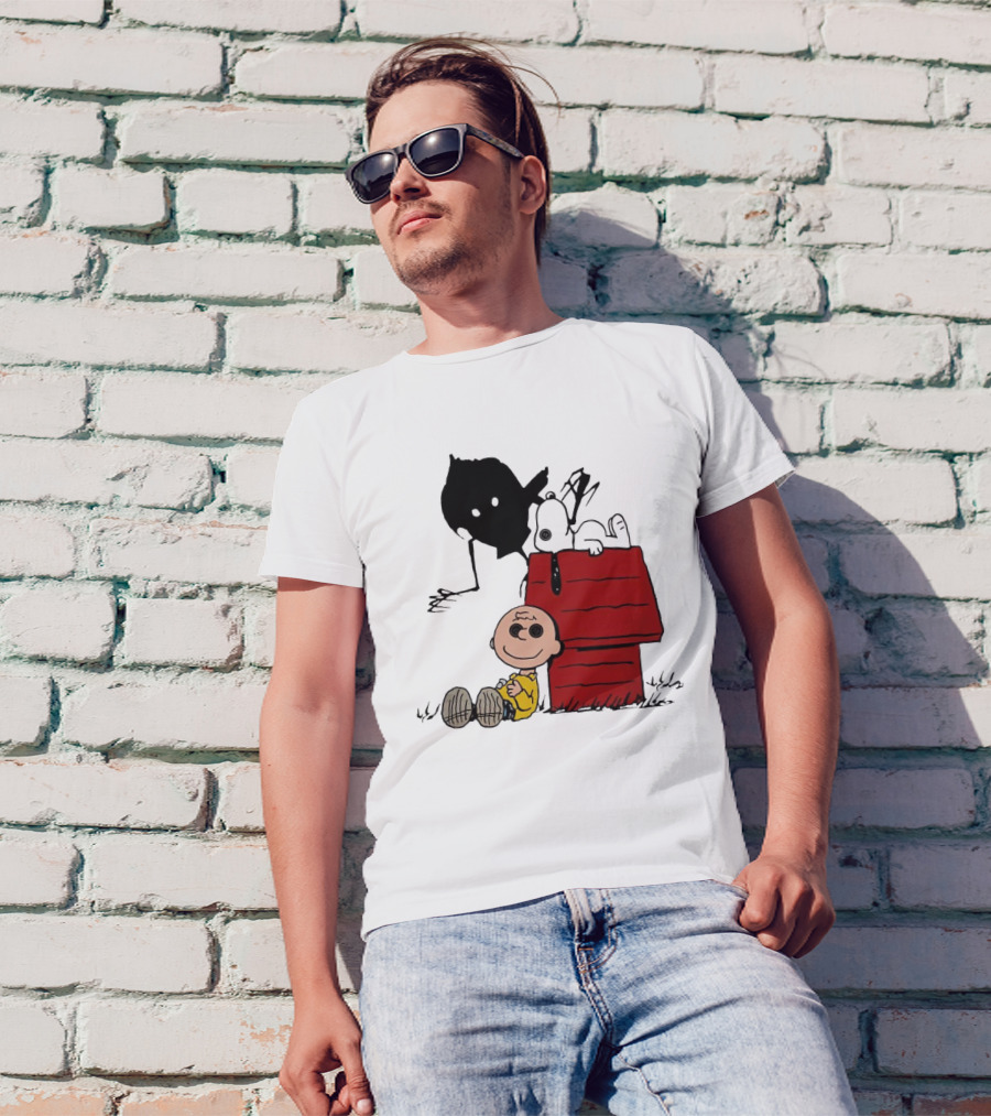 Charlie Brown Snoopy Coraline Button Eyes Shadow T-Shirt