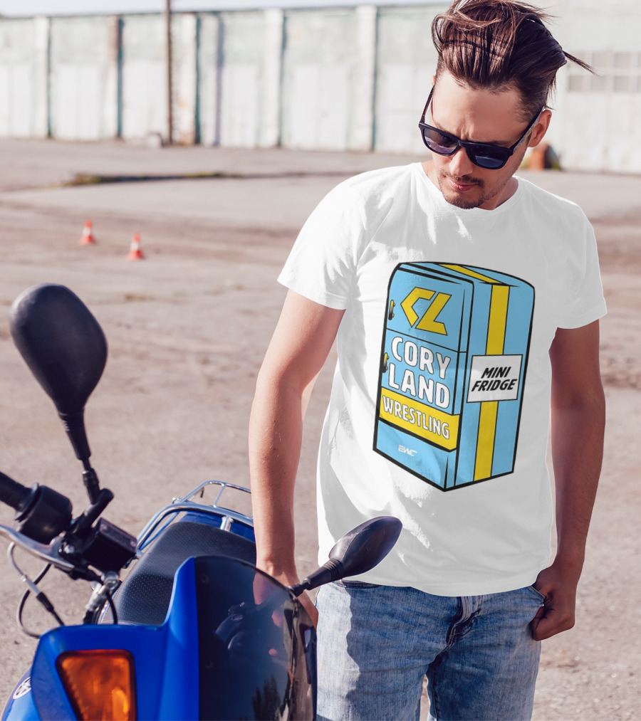 CL Cory Land Wrestling Mini Fridge EMC T-Shirt
