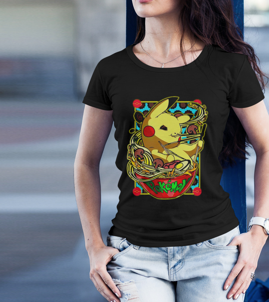 Pokemon Pikachu Ramen Mania Noodles Bowl Adventure T-Shirt