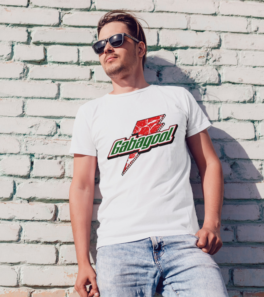 Gabagool Meat Lightning Bolt Red Green T-Shirt