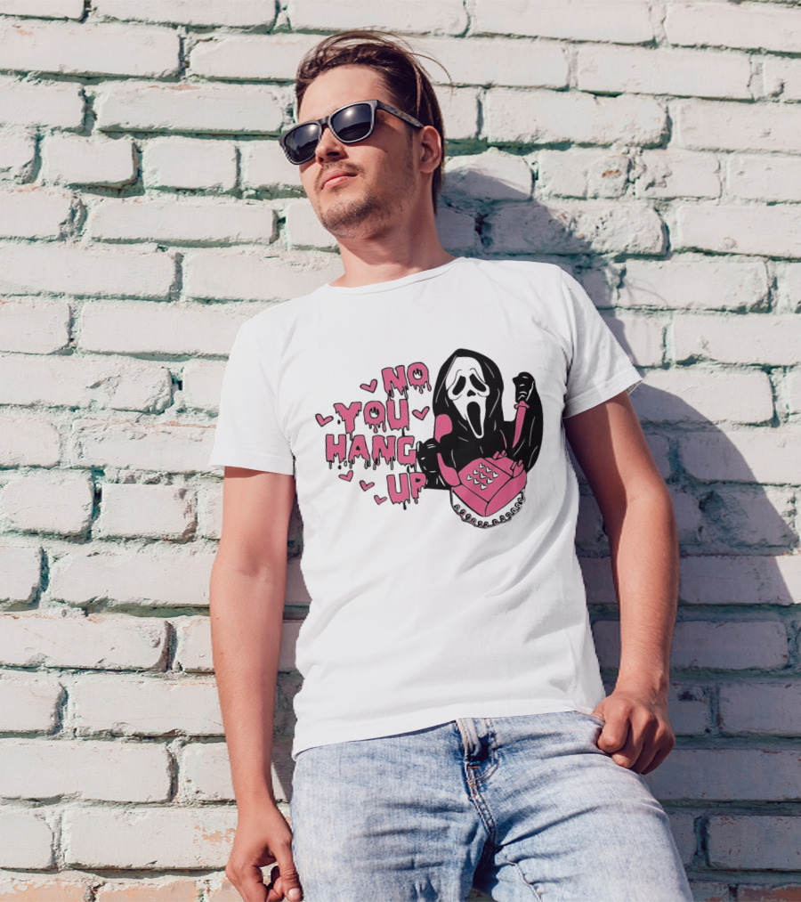 Ghostface Telephone Scene No You Hang Up Halloween T-Shirt