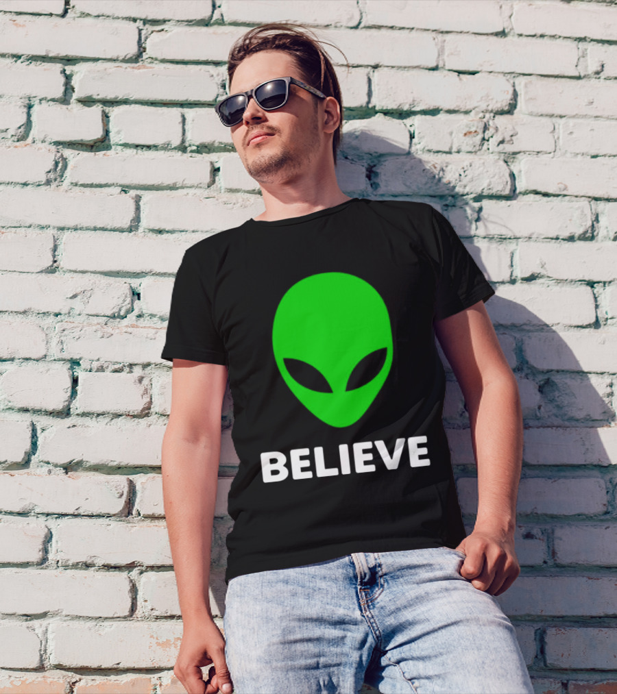 Believe Alien Green T-Shirt