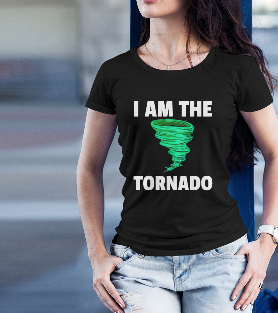 I AM THE TORNADO Green Spiral T-Shirt