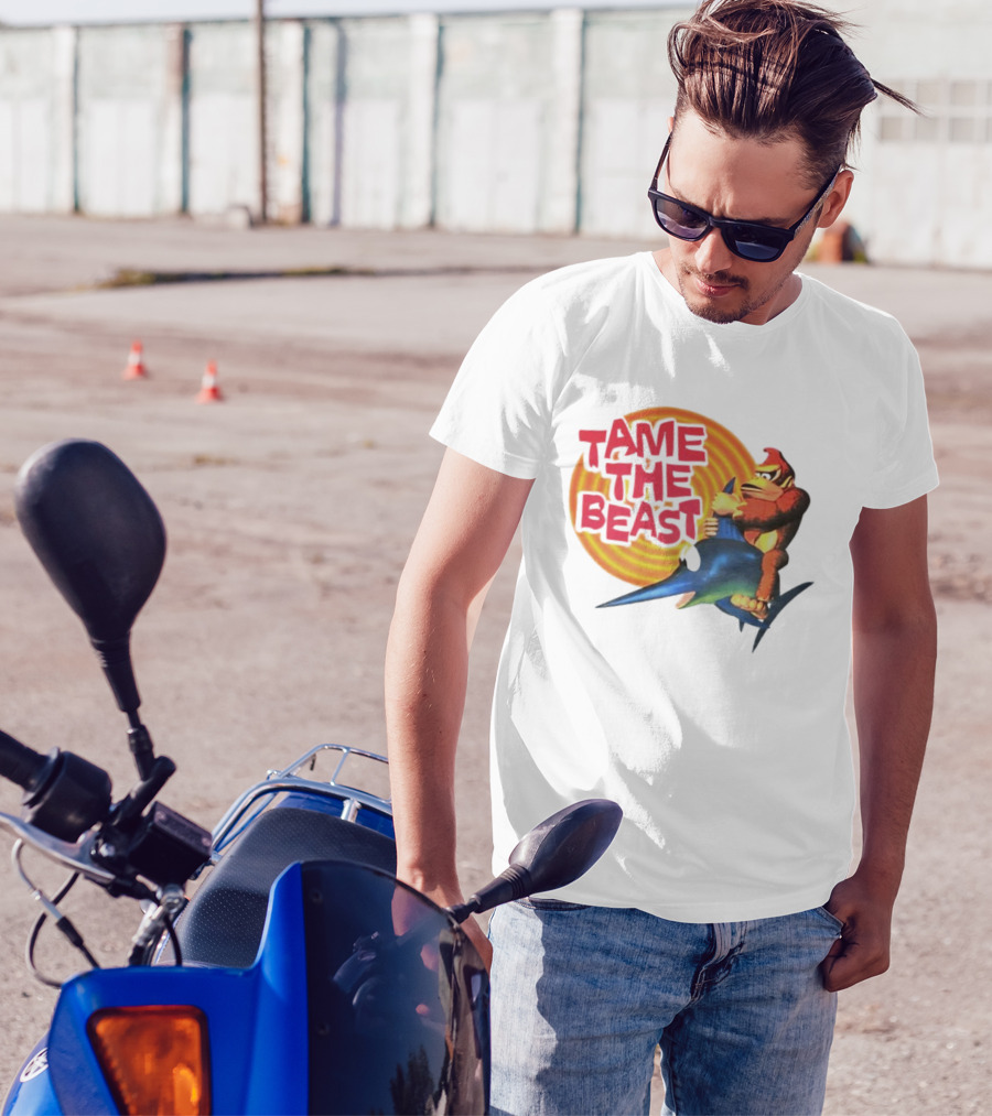 Tame The Beast Donkey Kong Riding Swordfish T-Shirt