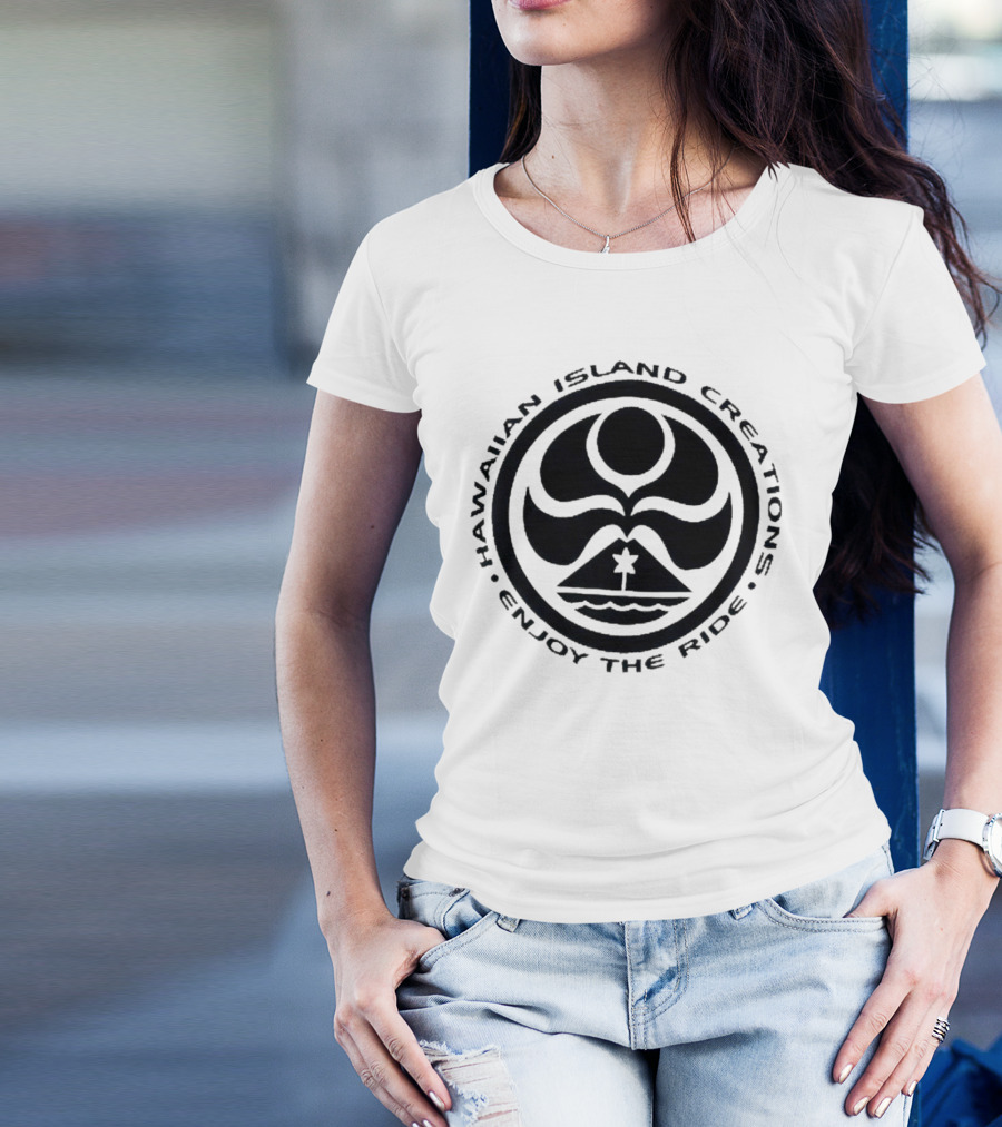 Hawaiian Island Creations Surfing Logo Enjoy The Ride T-Shirt