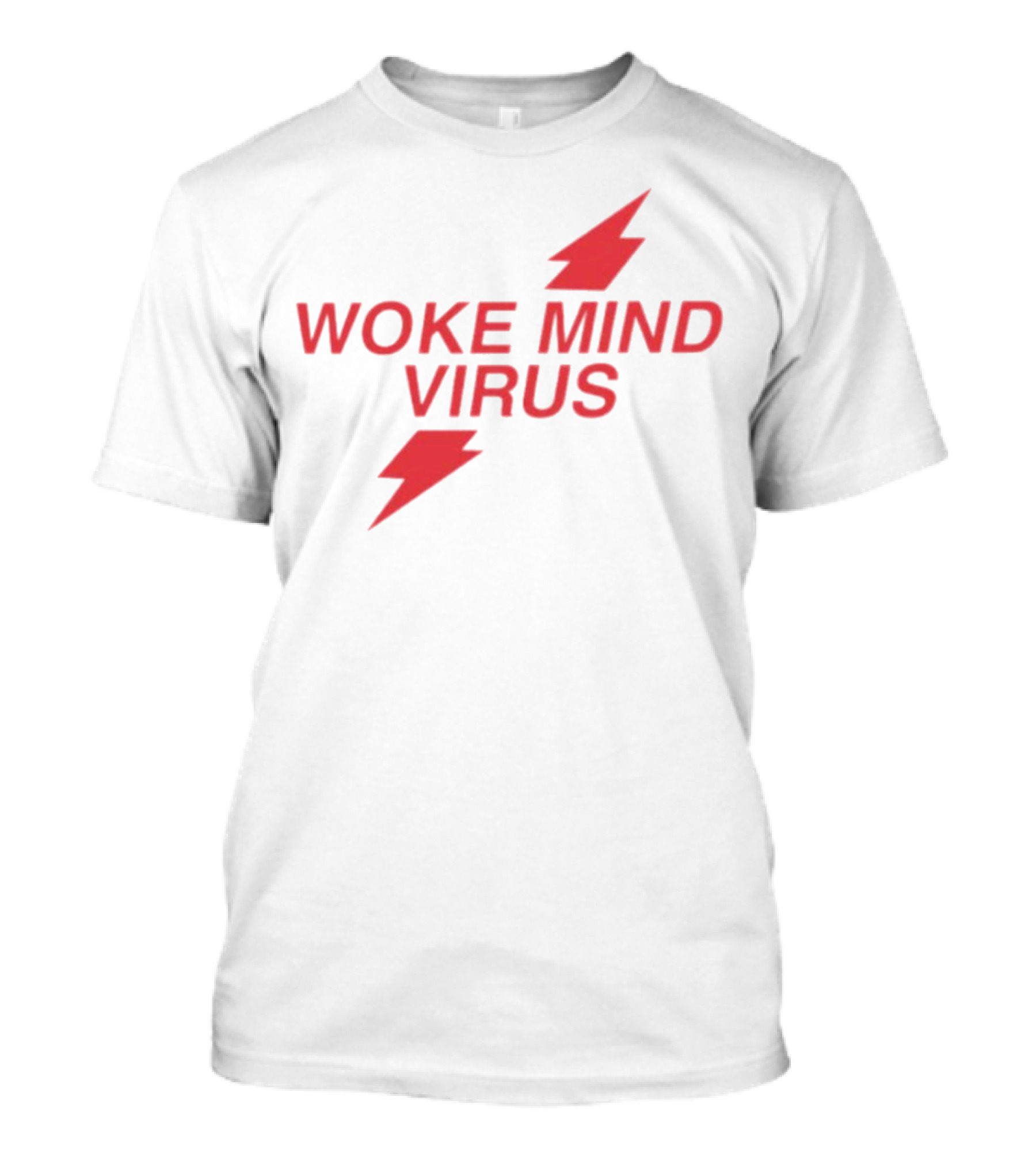 Woke Mind Virus Red Lightning Bolt T-Shirt