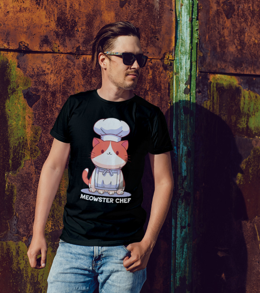 Meowster Chef Adorable Cat Cooking T-Shirt