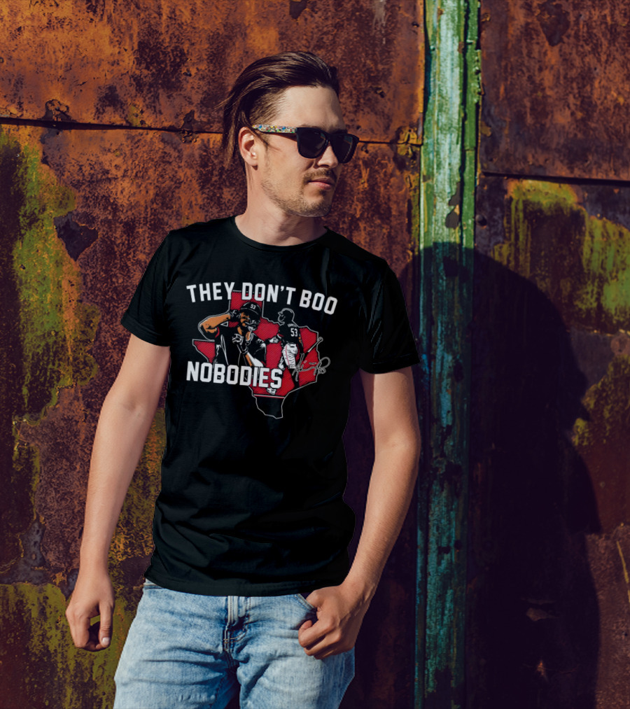 They Don’t Boo Nobodies Texas Baseball Signature 53 T-Shirt