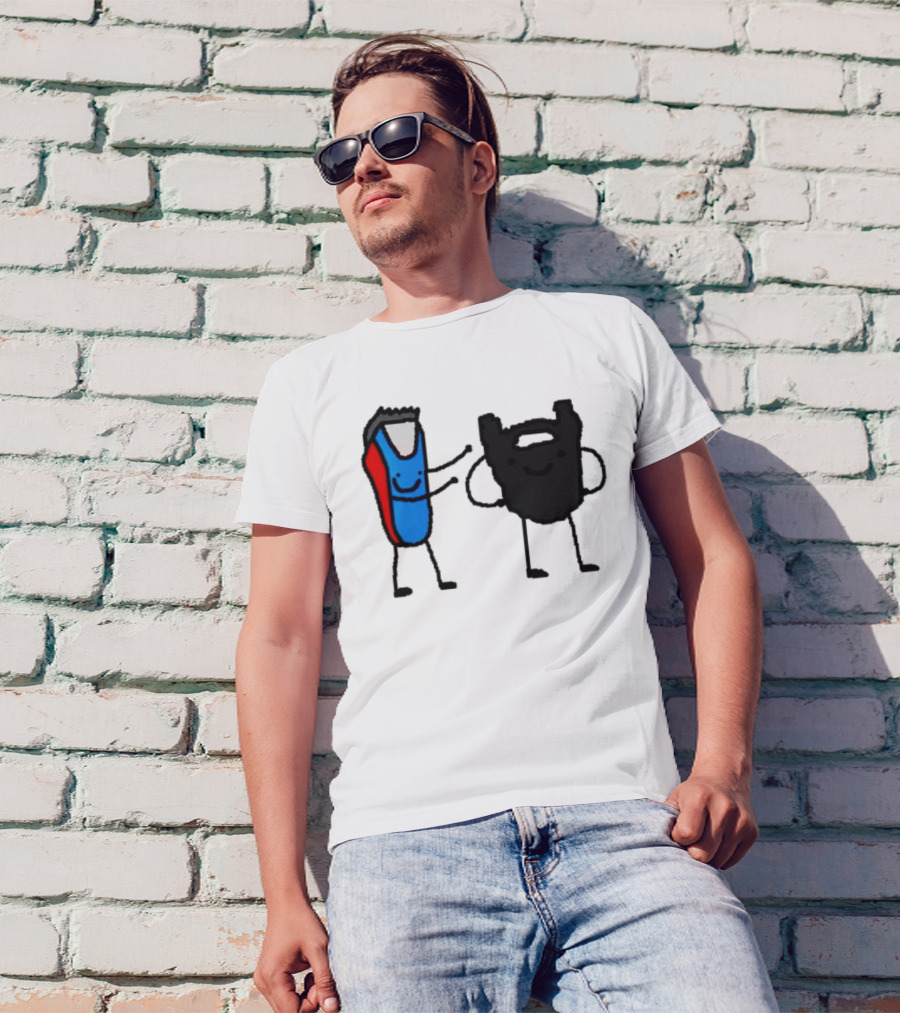 Clipps And Beard Clippers And Facial Hair Cartoon T-Shirt