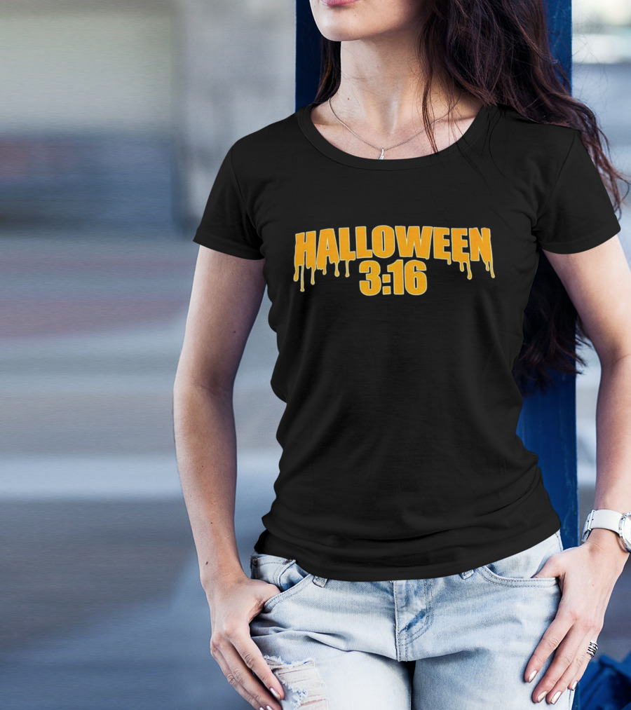Halloween 3 16 Dripping Slime Font T-Shirt