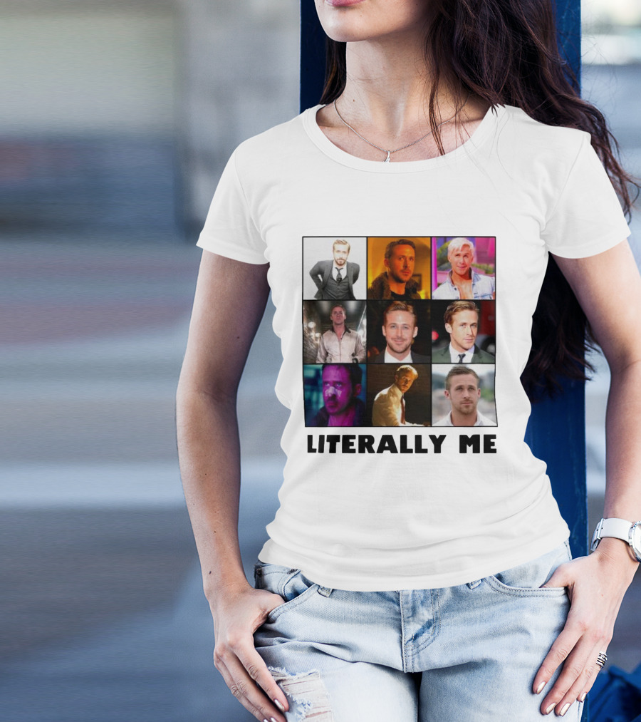 Ryan Gosling Literally Me Nine Image Collage T-Shirt