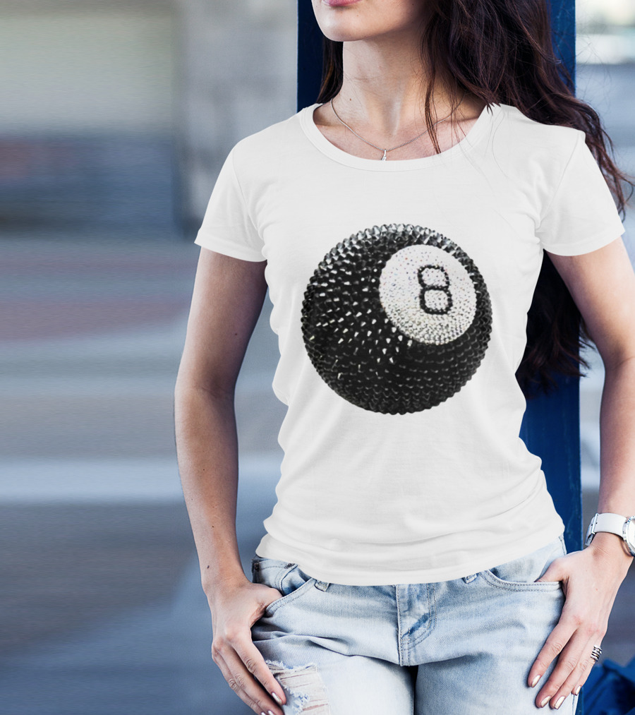 Lucky 8 Ball Crystal Sparkle Sphere T-Shirt