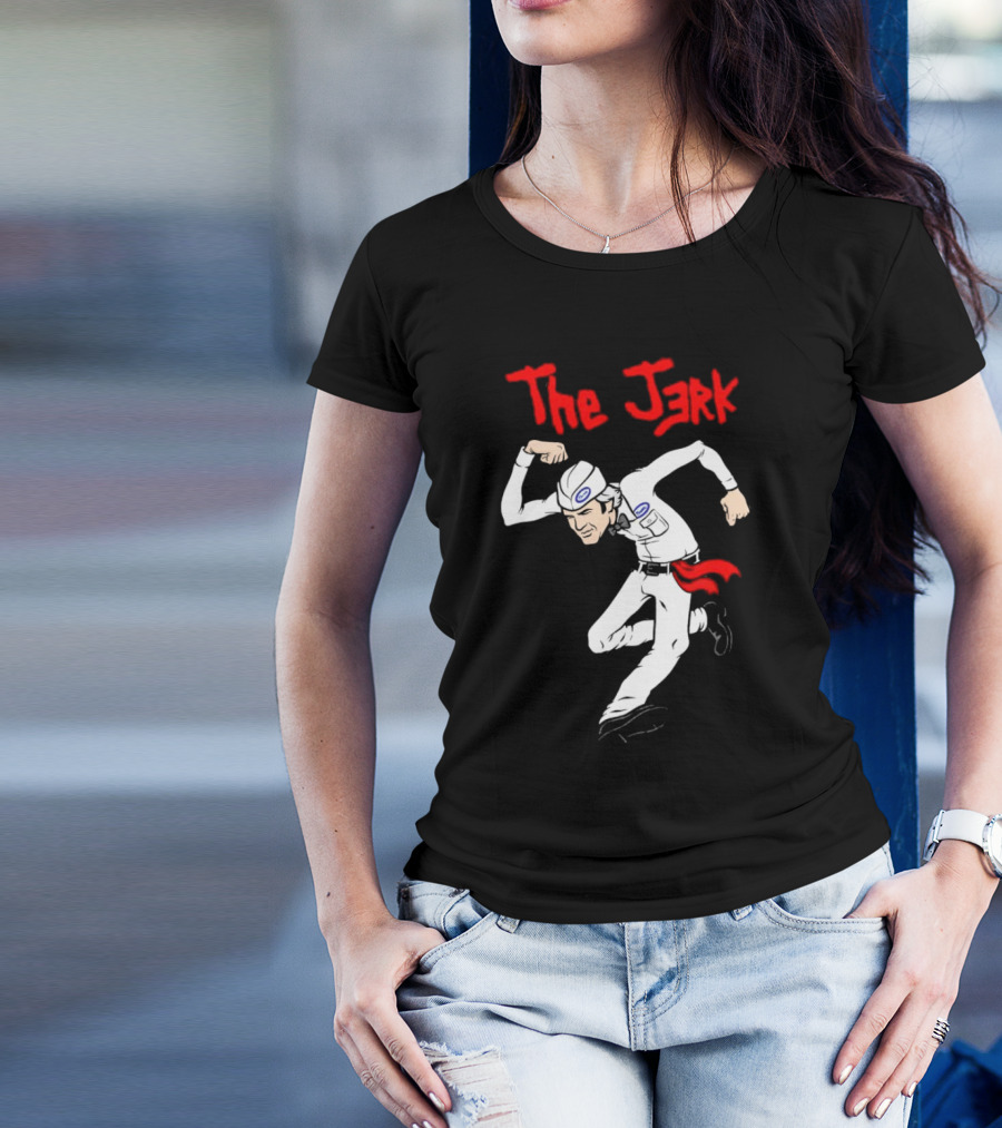 The Jerk Classic Cartoon Style Character In Red And White T-Shirt