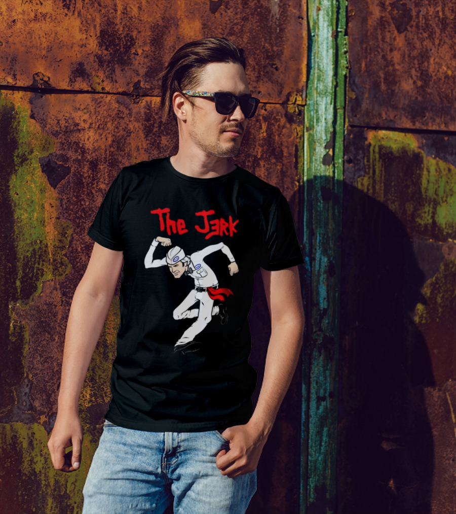 The Jerk Classic Cartoon Style Character In Red And White T-Shirt