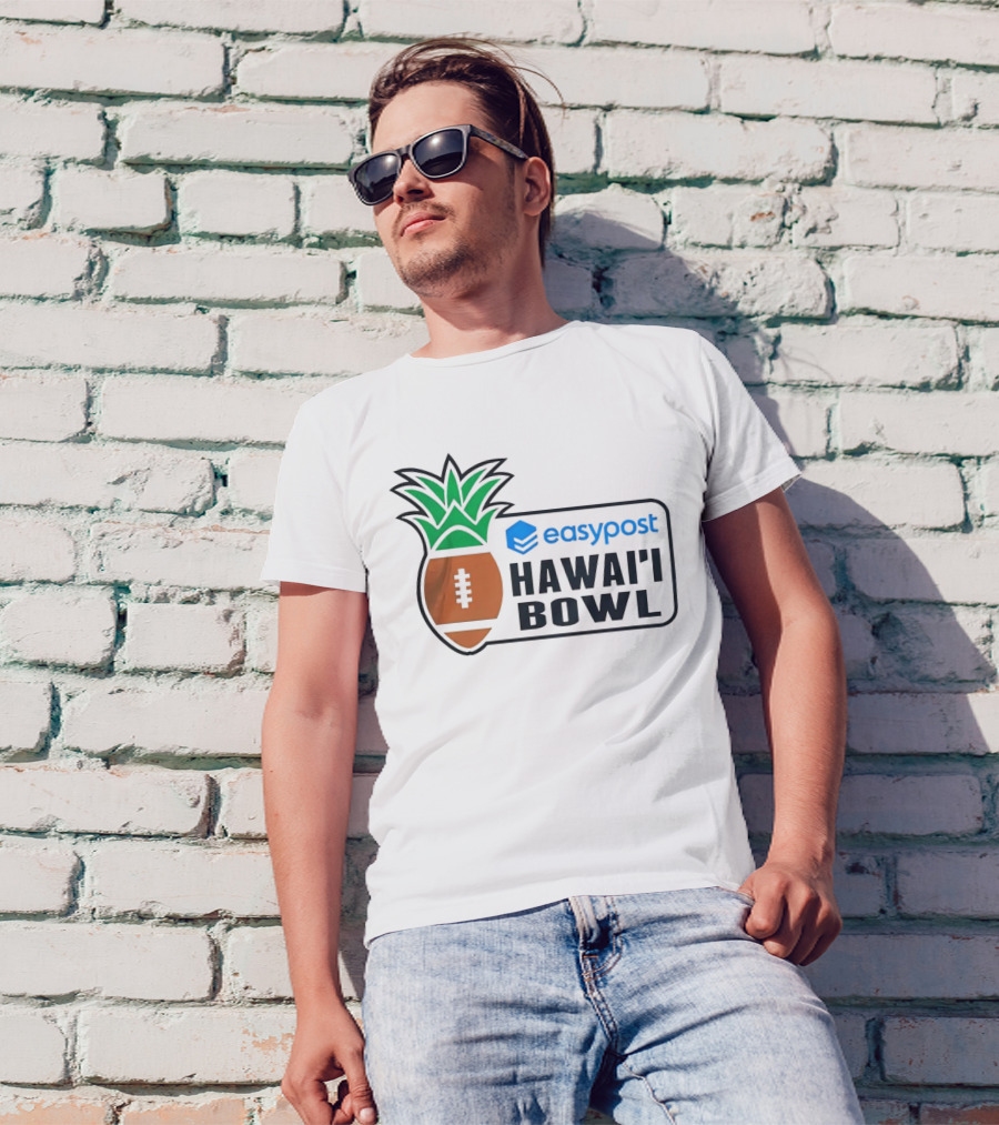 Easypost Hawai’i Bowl Pineapple Football T-Shirt