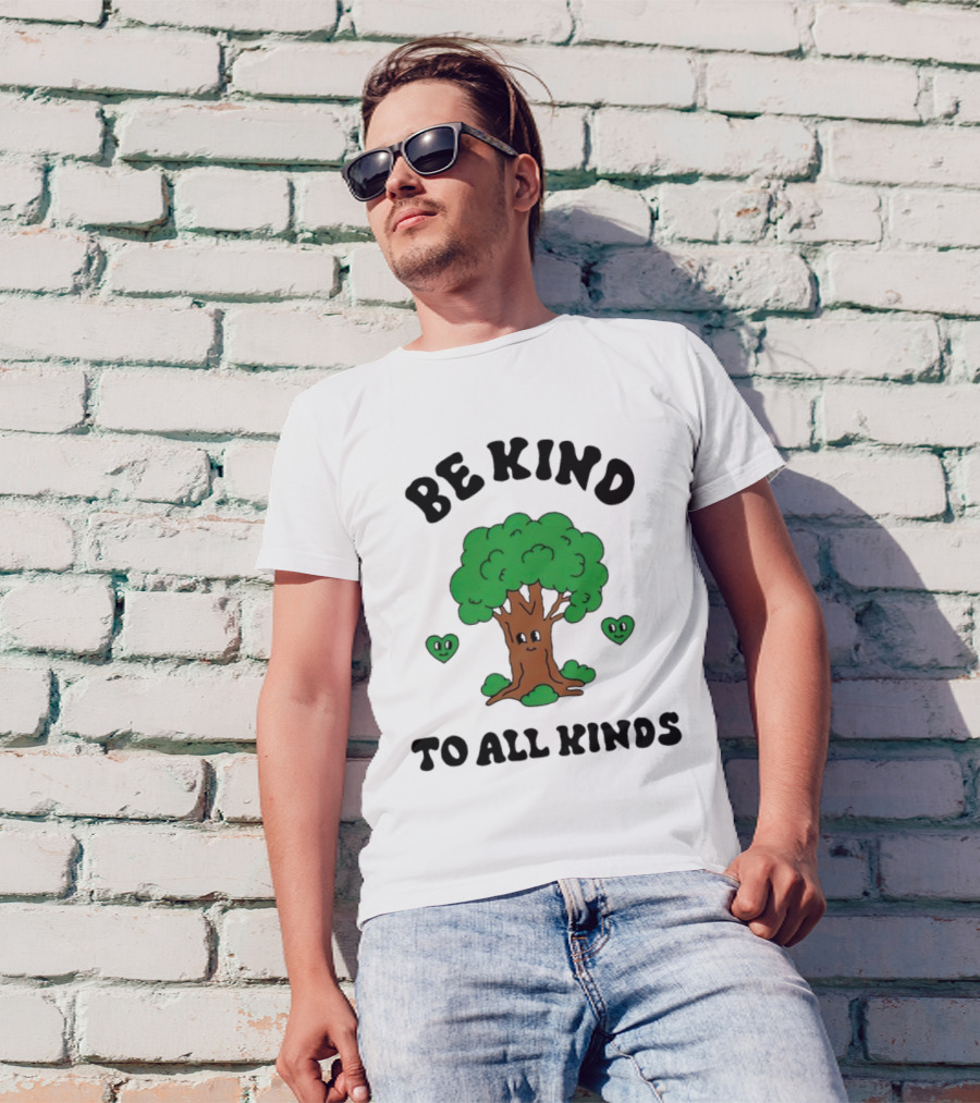 Be Kind To All Kinds Happy Tree And Hearts T-Shirt