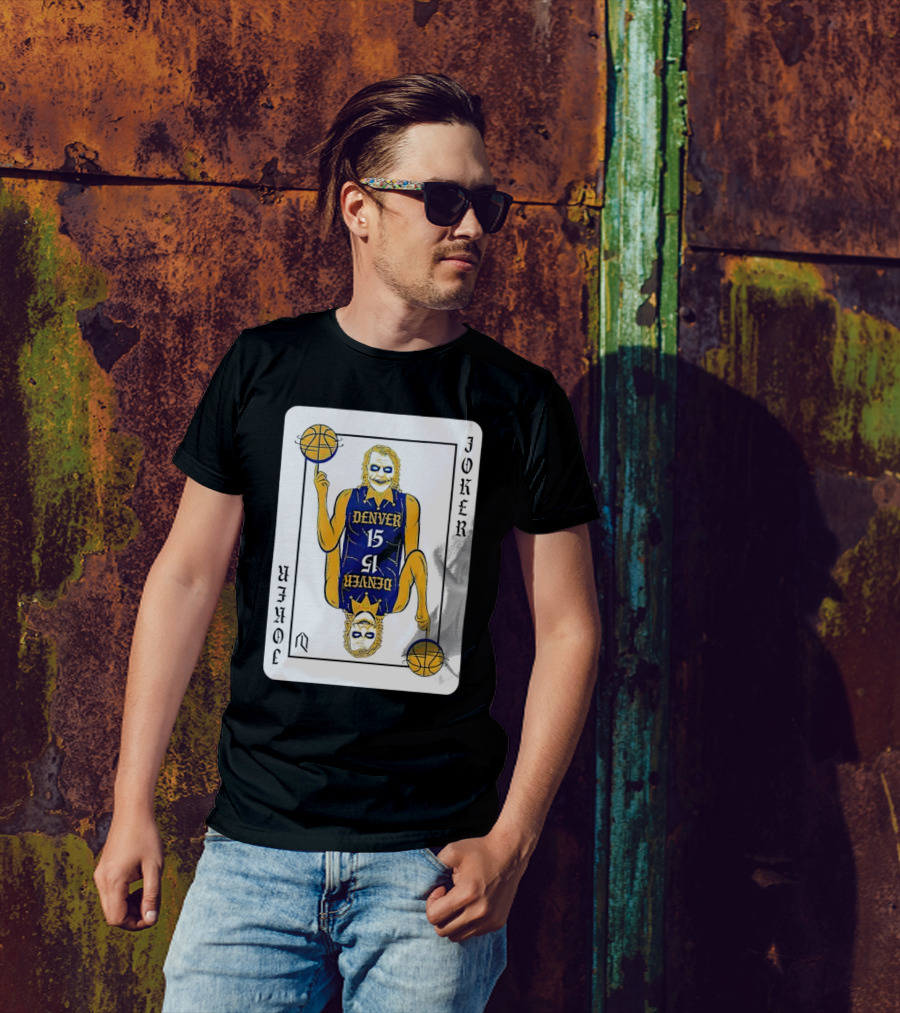 Nikola Jokić Denver Nuggets Joker Card Playing Basketball T-Shirt