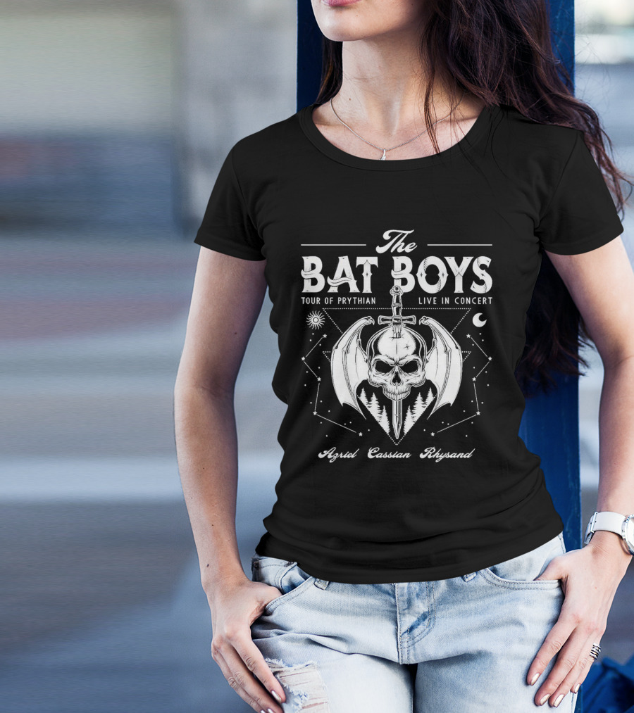 The Bat Boys Tour Of Prythian Live In Concert Azriel Cassian Rhysand Skull And Wings T-Shirt