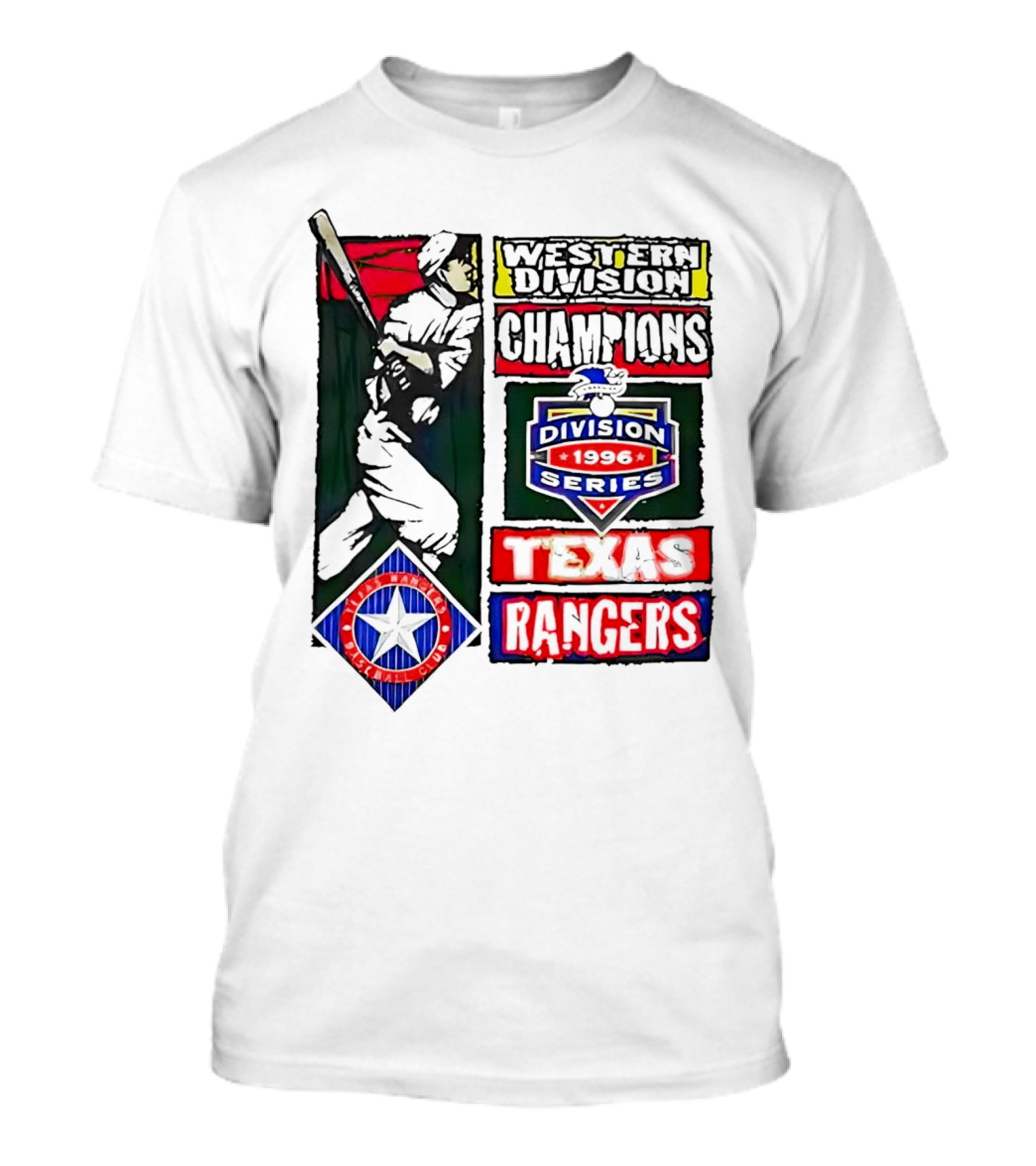 Western Division Champions Texas Rangers 1996 Division Series T-Shirt