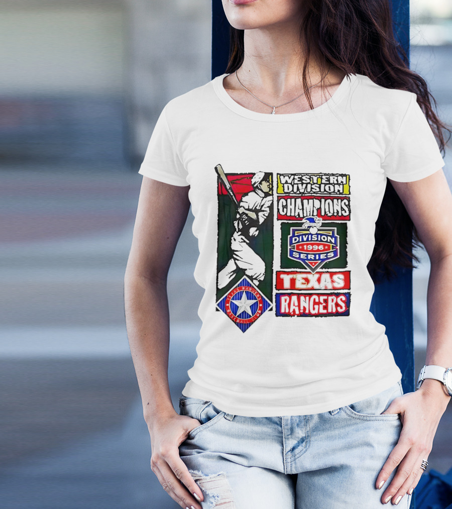 Western Division Champions Texas Rangers 1996 Division Series T-Shirt
