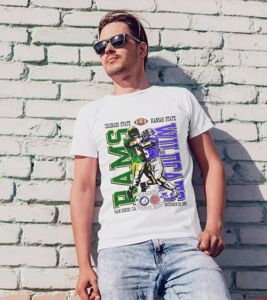 Colorado State Rams Vs Kansas State Wildcats Plymouth Holiday Bowl December 29 1995 San Diego CA T-Shirt