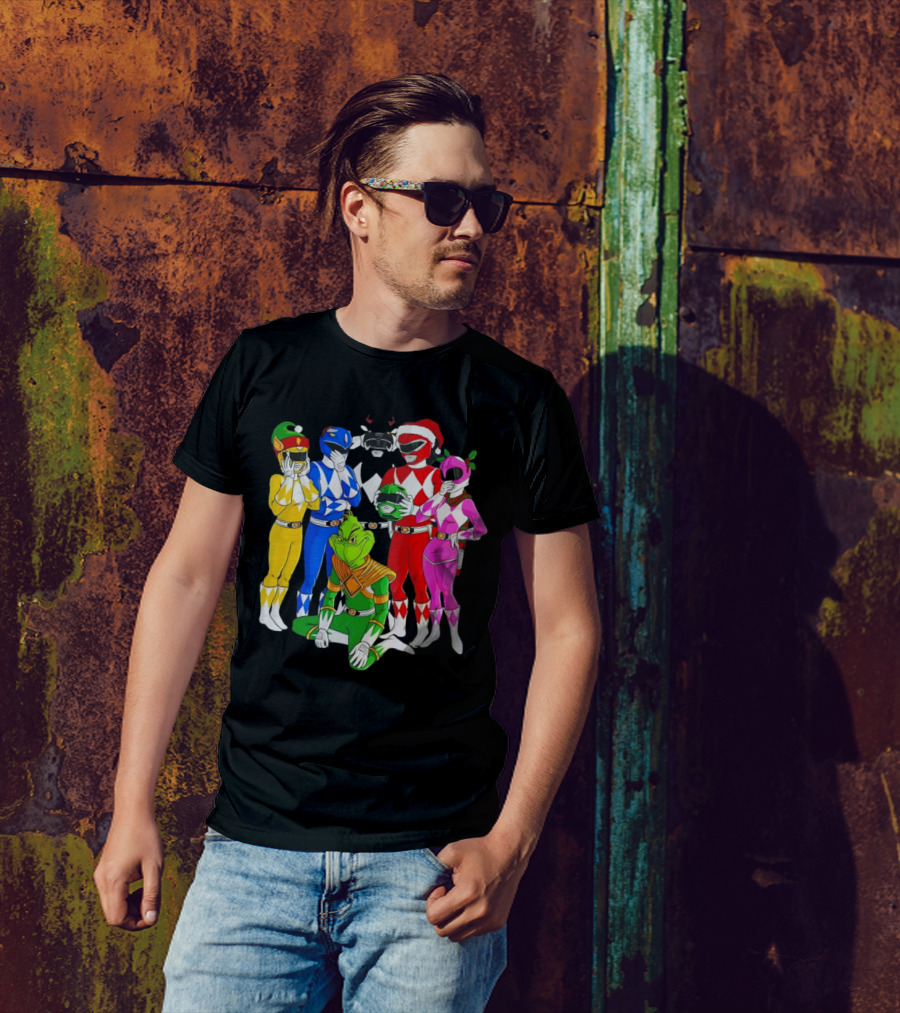 Grinch Rangers Christmas Power T-Shirt