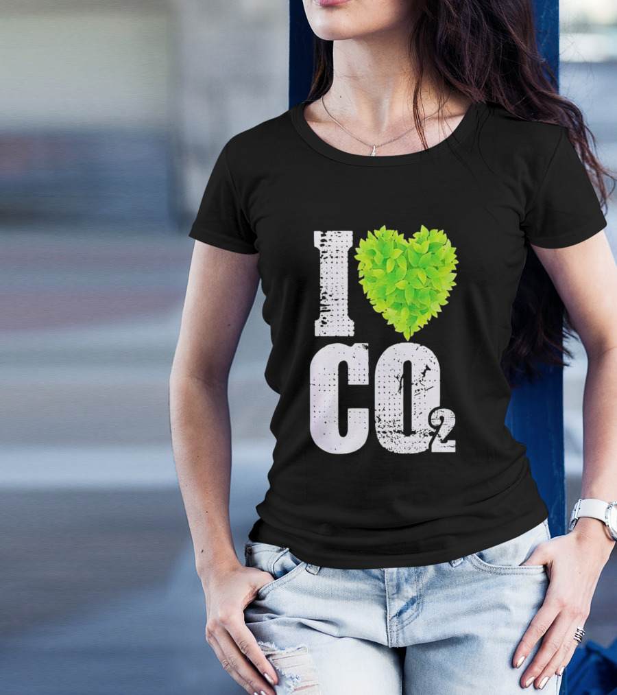 I Love CO2 Leaf Heart T-Shirt