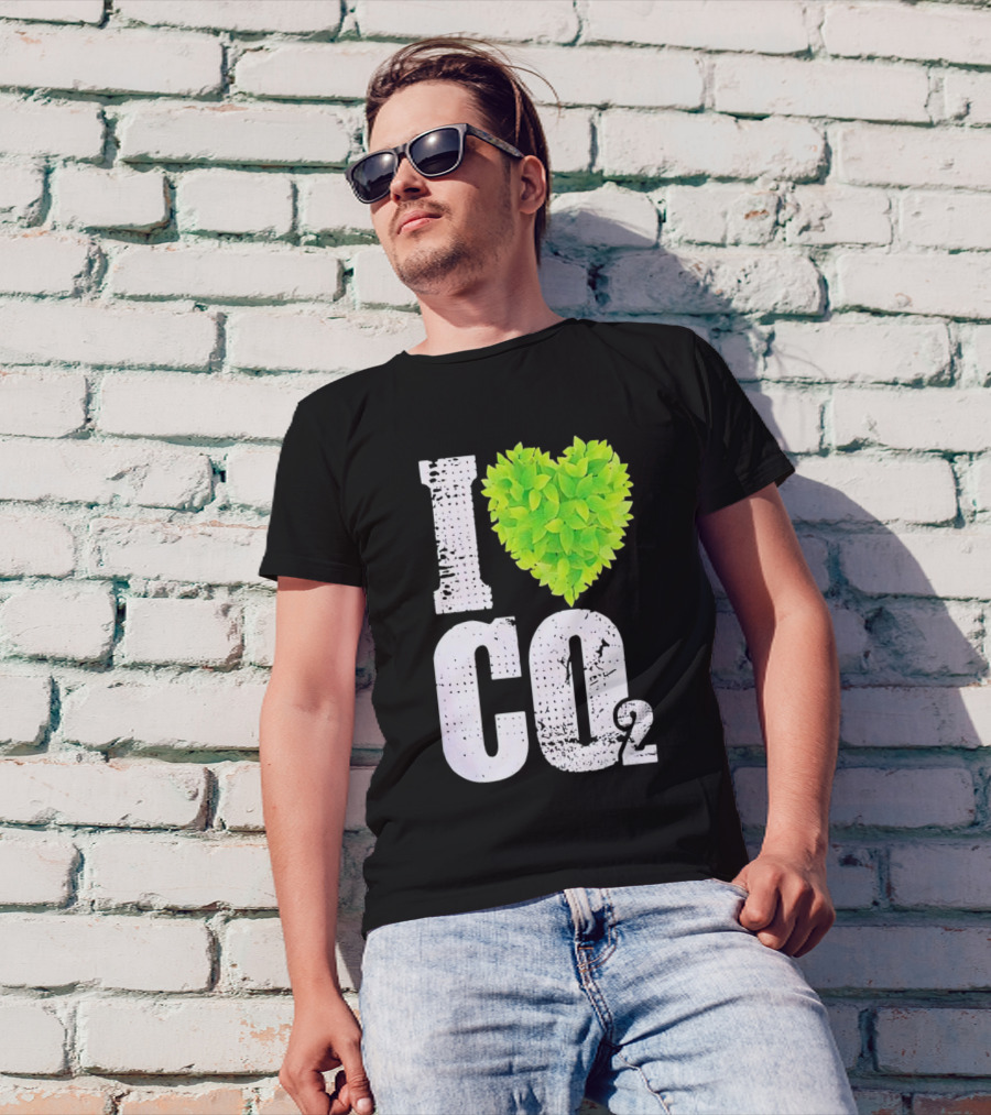 I Love CO2 Leaf Heart T-Shirt