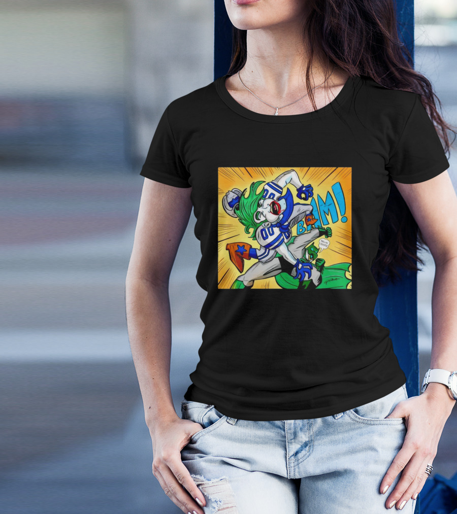 Dallas Sucks Joker Vs Batman Comic Style BAM Speech Bubble T-Shirt