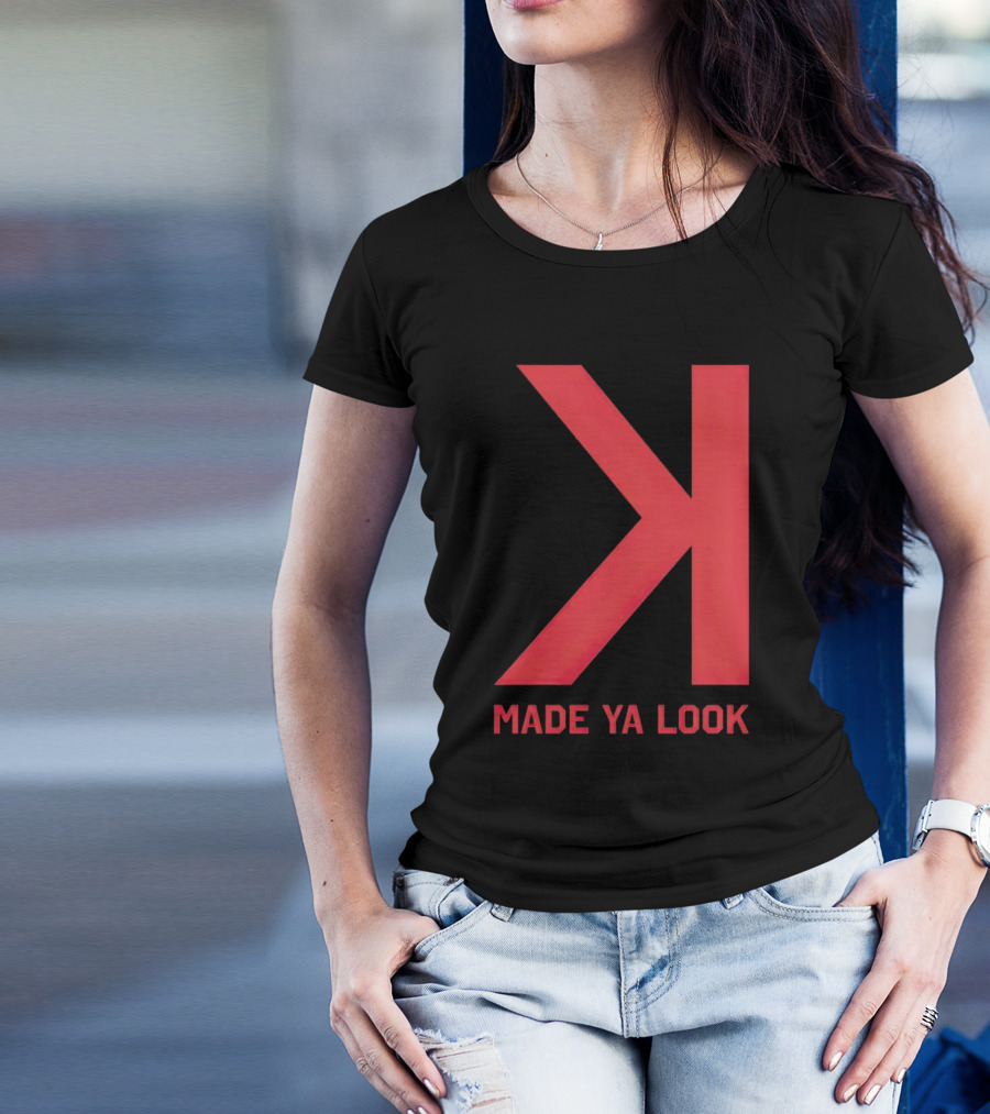 Made Ya Look Backwards K Baseball Strikeout Fan T-Shirt