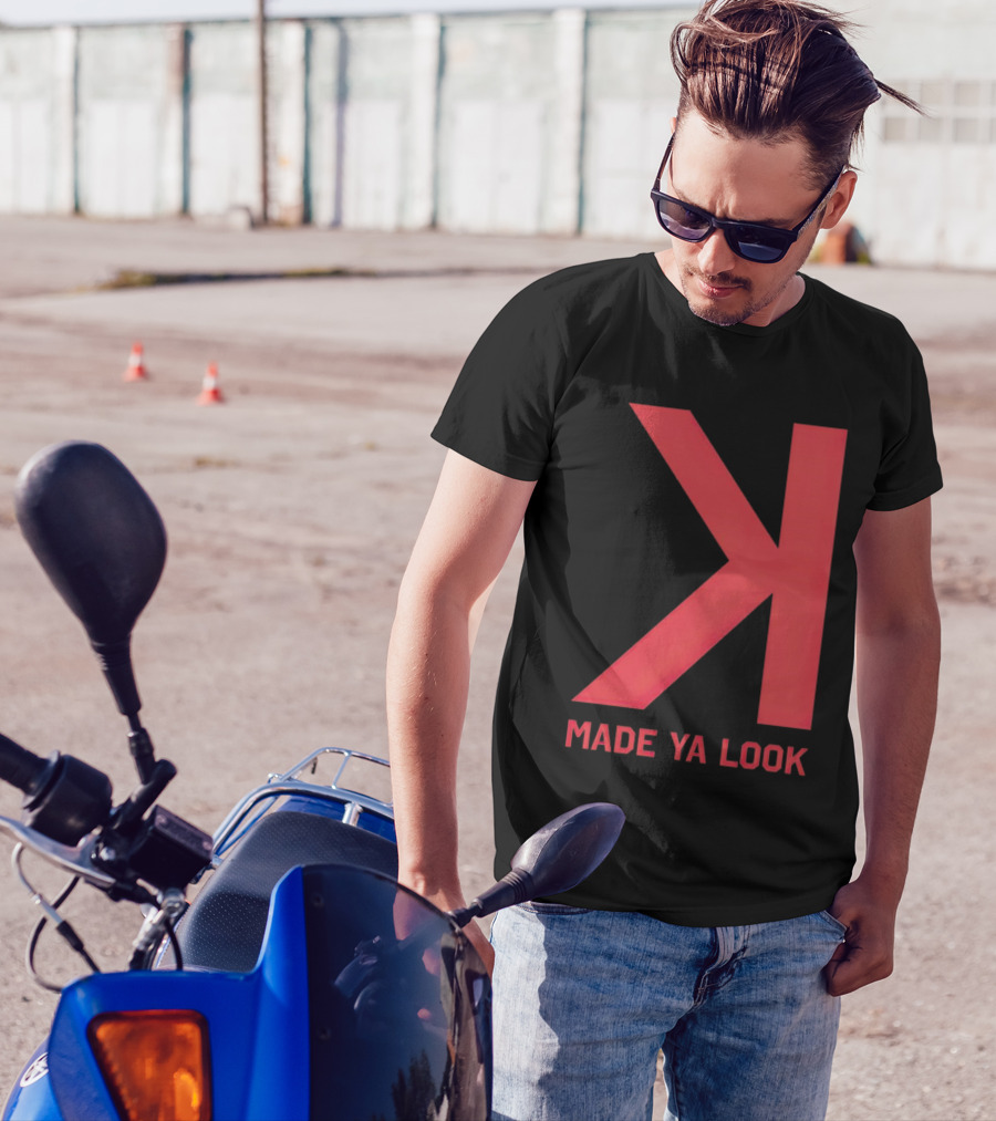 Made Ya Look Backwards K Baseball Strikeout Fan T-Shirt