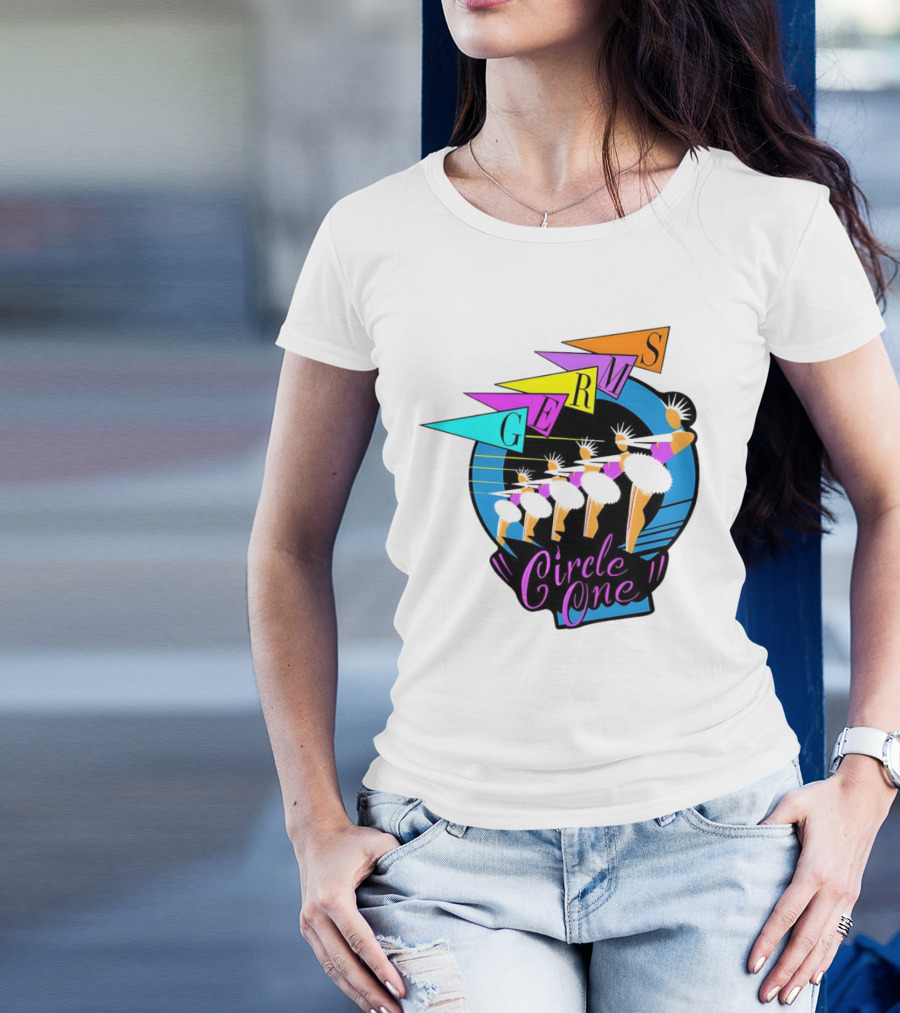 Germs Circle One Ballerina Silhouette Retro T-Shirt